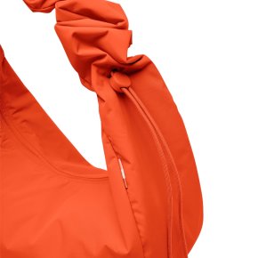 GOTBAG. Moon Bag Ruffle large monochrome hot coral